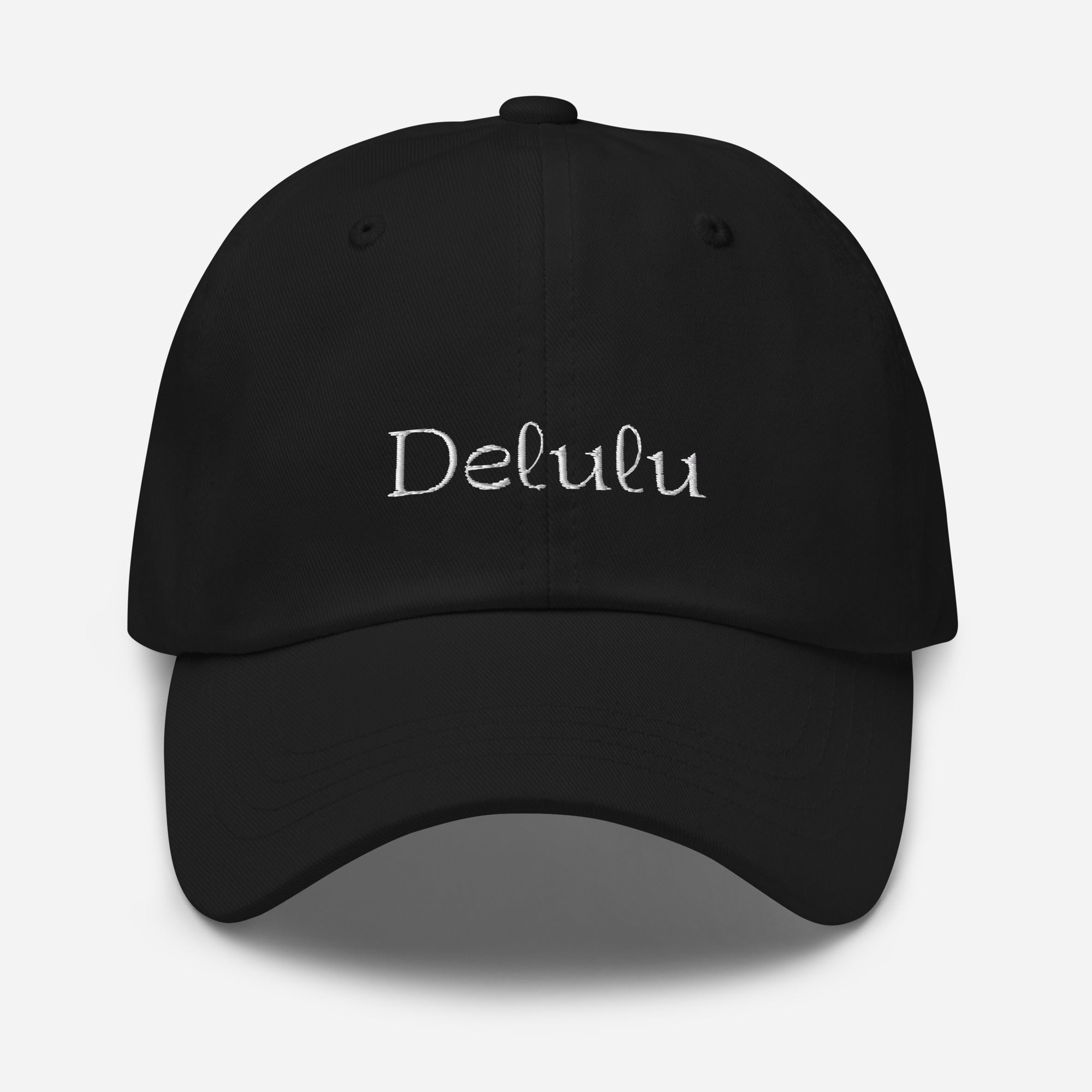 delulu hat  
delulu embroidered cap  
funny aesthetic hat  
tiktok trending hat  
soft girl aesthetic  
main character energy hat  
motivational embroidered cap  
wellness apparel  
trendy baseball cap  
manifestation hat  
delulu era merch  
cute embroidered dad hat  
delusional confidence hat 